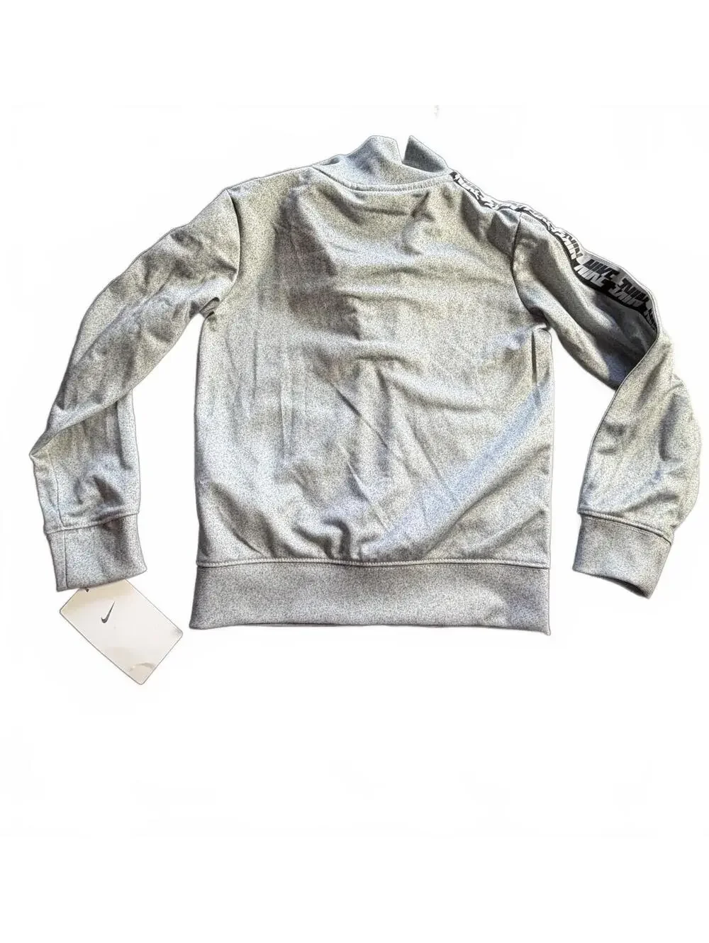 NIKE boys Heather grey boys full zip up high neck lightweight jacket size 4 NWT